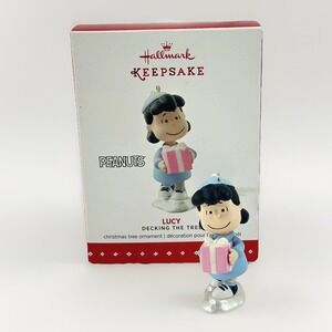 Hallmark Keepsake Ornament 2015 Lucy Van Pelt Peanuts Decking the Tree w/ Box